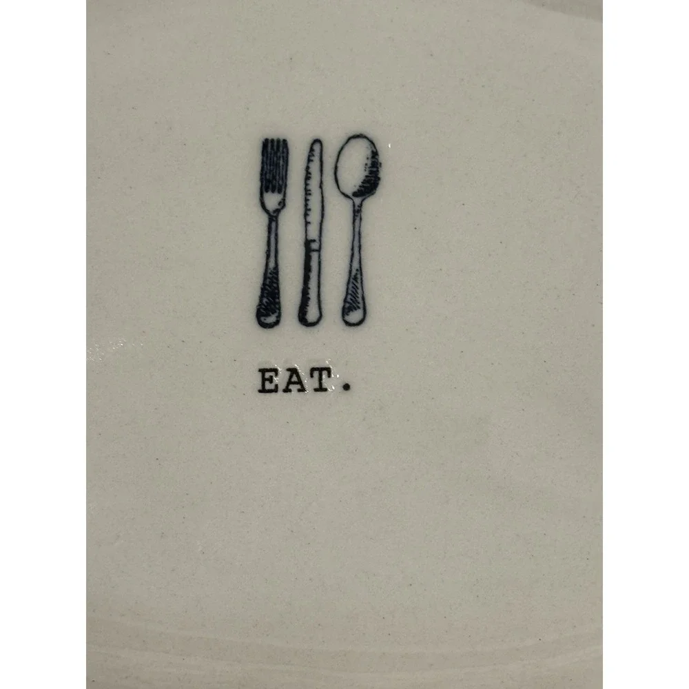 Rae Dunn Icon  2 Eat Oval Plates Artesian‎ By Magenta 8 Inch Dessert Appetizer